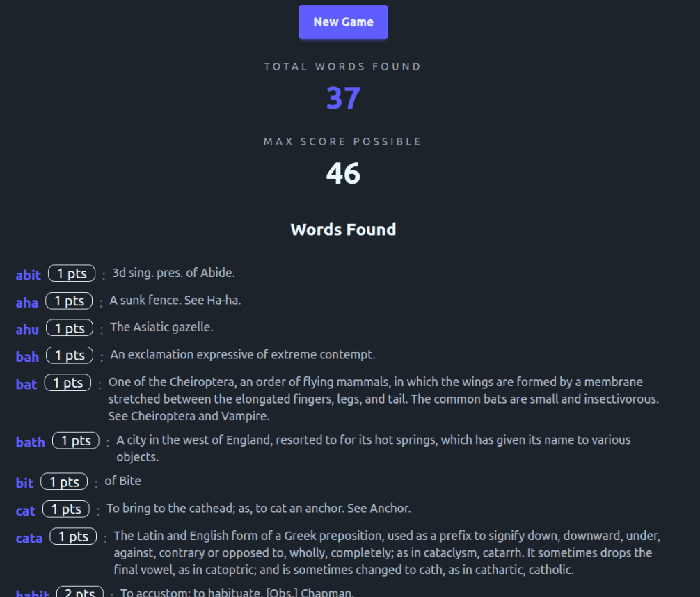 Boggle Oracle preview 2